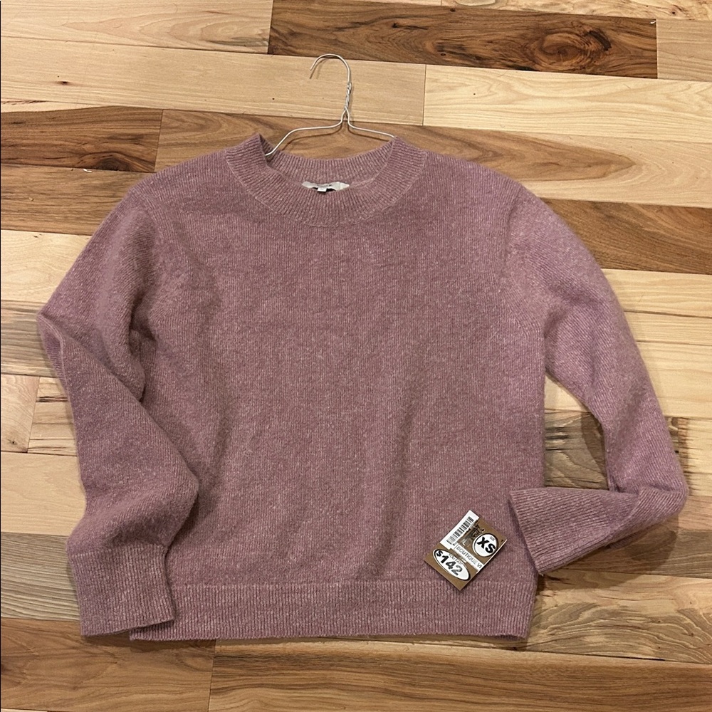 Vince Mauve Crew Neck Alpaca Sweater